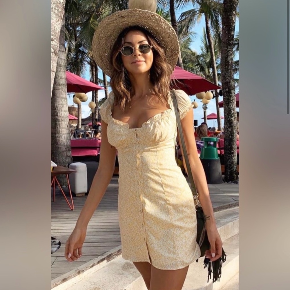 Sundae Muse Yellow Mini Dress